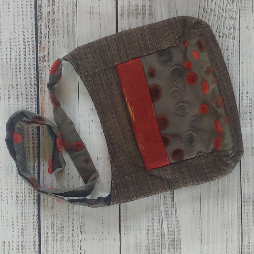 Boho Artisan Patchwork Fabric Crossbody - image 2